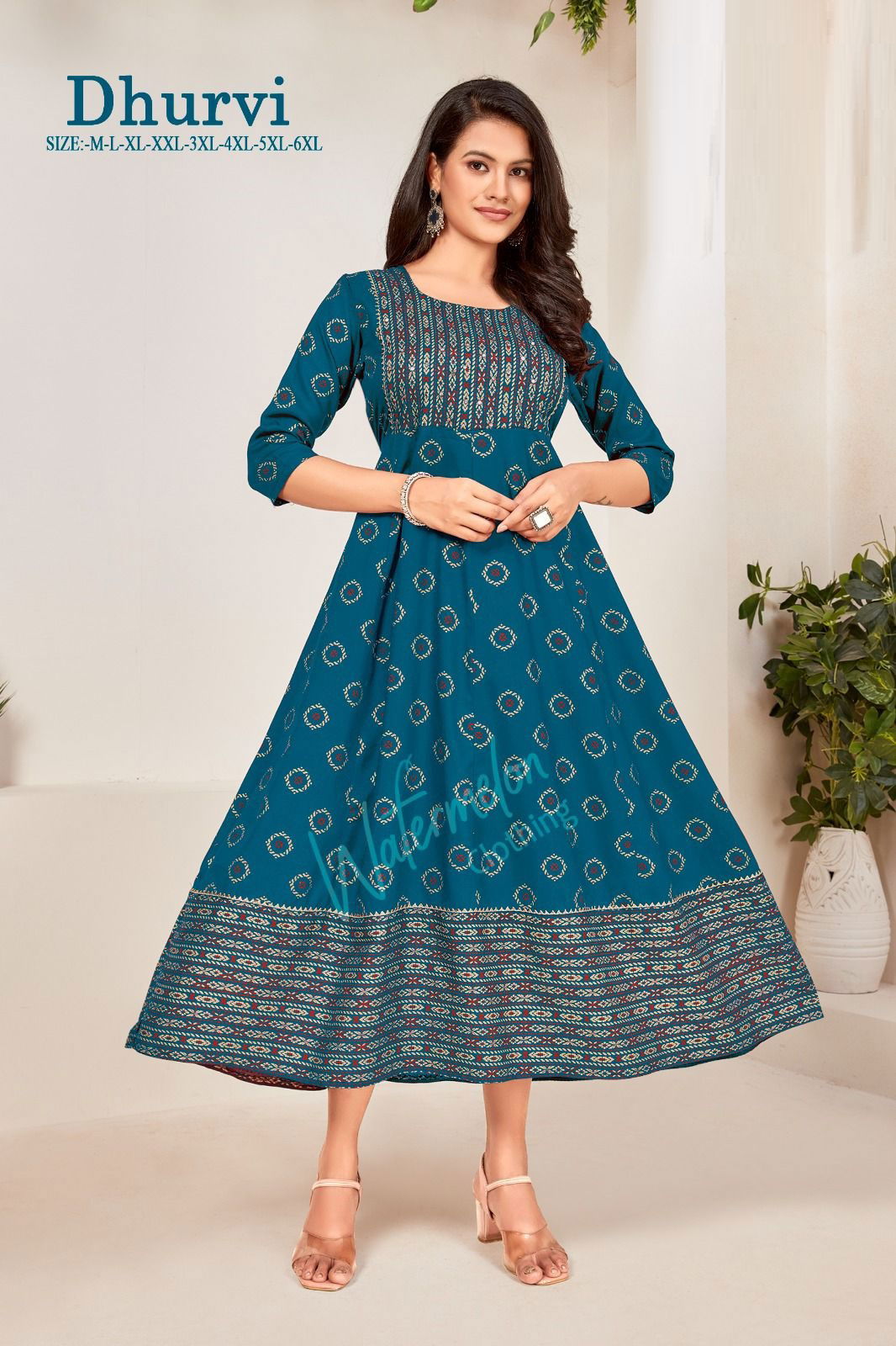 Dhurvi 1001 Printed Anarkali Kurtis Catalog
